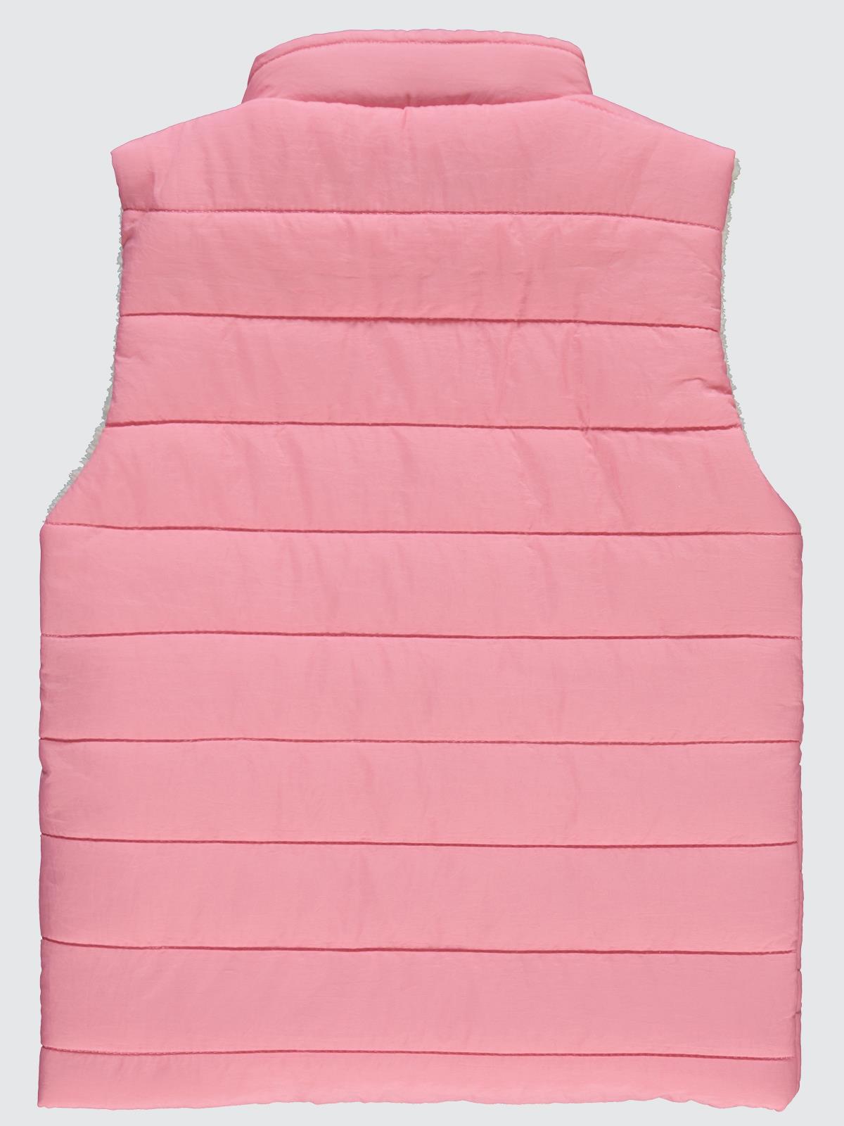 Civil Girls Velsoflu Ray Desenli 10-13 Yaş Yelek - Pudra