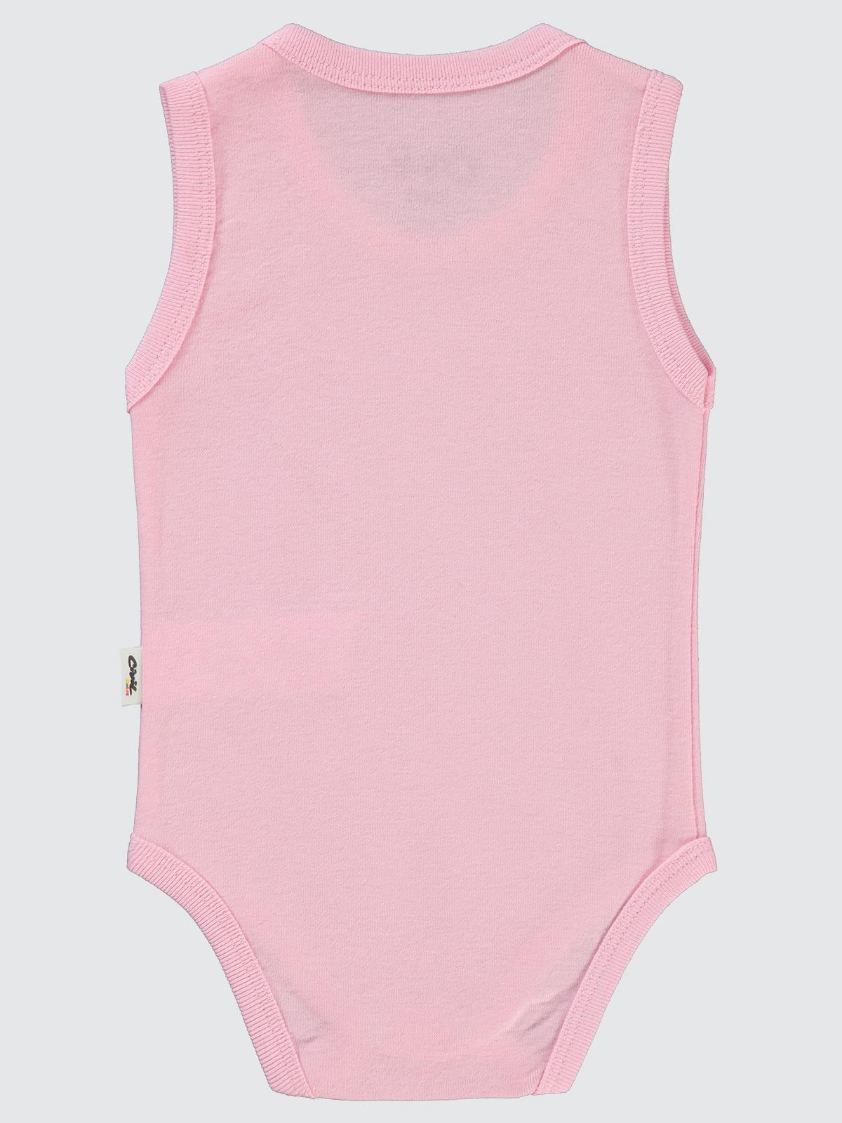 Civil Baby Düz Renkli 1-3 Yaş Çıtçıtlı Badi - Pembe