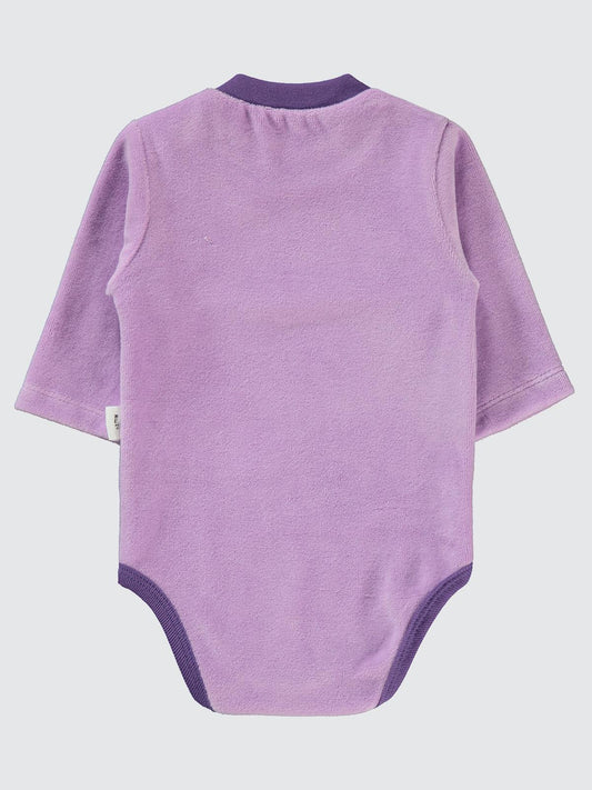 Civil Baby Bulut Baskılı 1-18 Ay Çıtçıtlı Badi - Lila