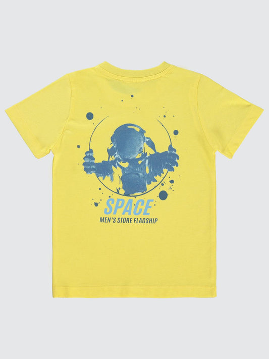 Civil Boys Space Store Baskılı 2-5 Yaş Tişört - Sarı