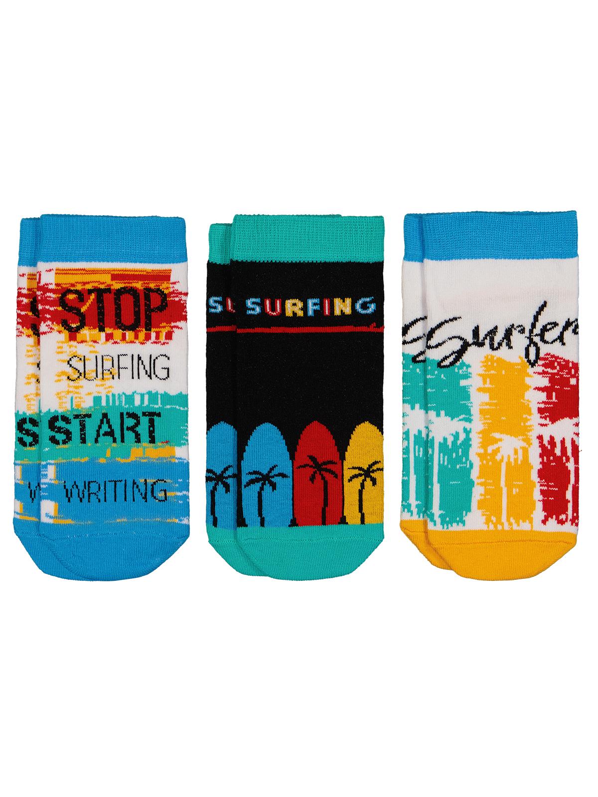 Civil Boys Surfing 3'lü 2-12 Yaş Erkek Patik Çorap - Standart