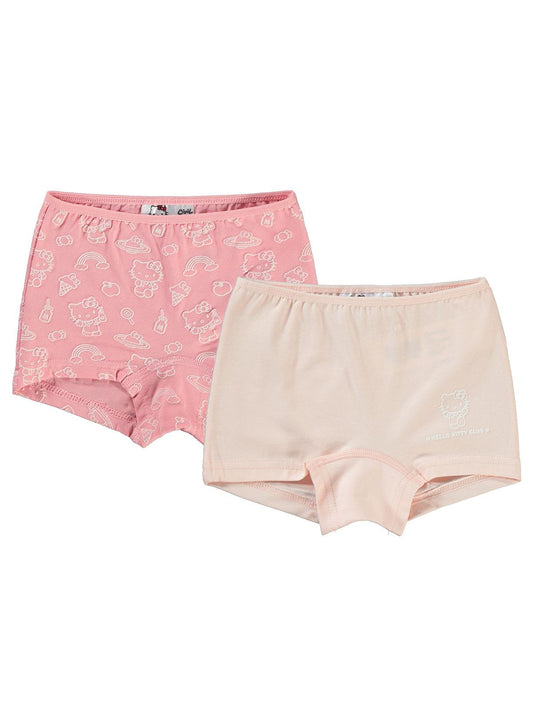 Hello Kitty 2'li Boxer Set | Likralı Süprem Baskılı | Okul Kreş ve Günlük Kullanım