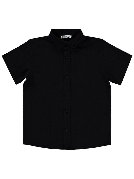 Civil Boys Kısa Kolu Basic 6-9 Yaş Gömlek - Siyah