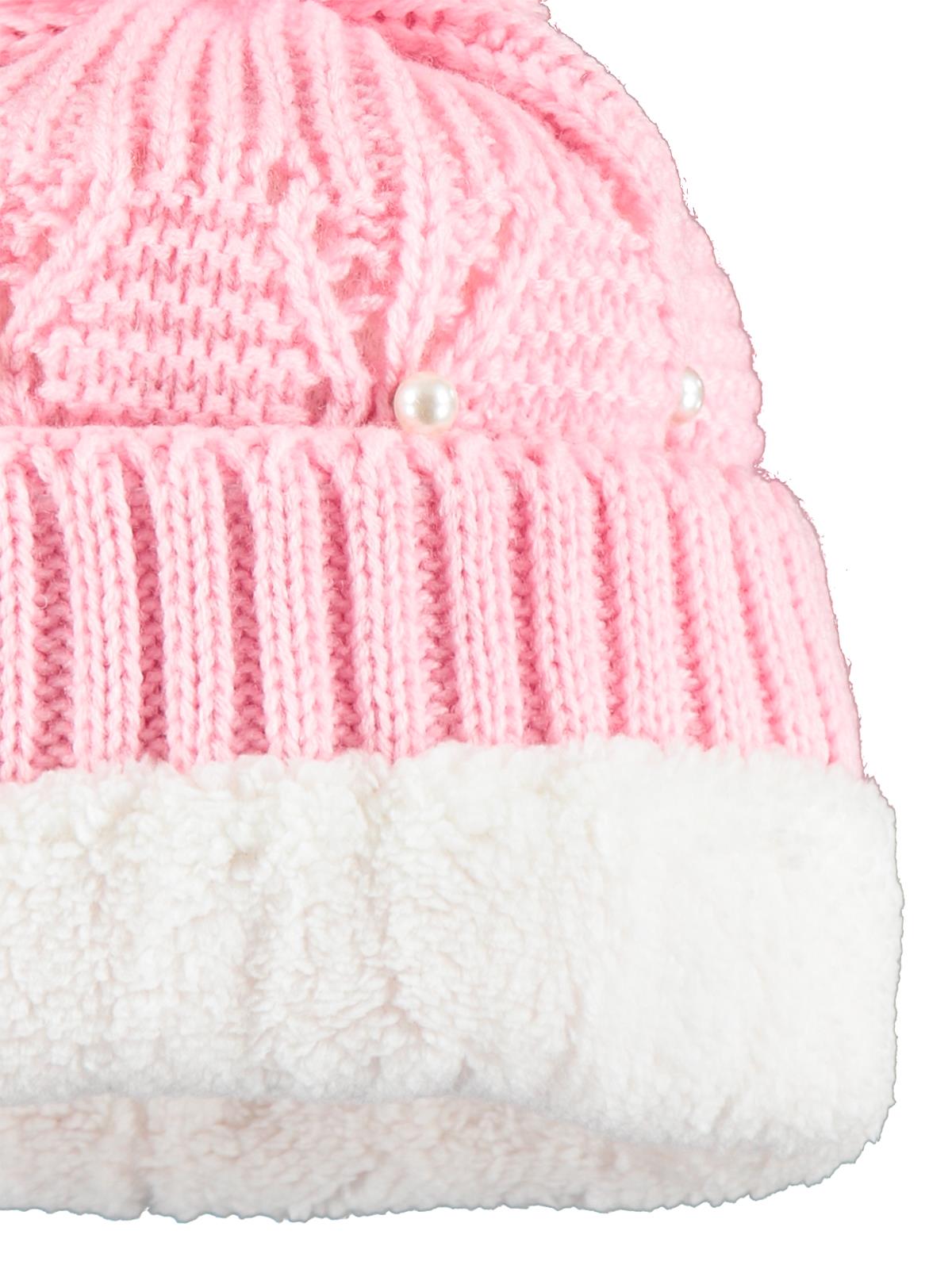 Civil Girls Garson 10-13 Yaş Atkı Bere Eldiven Set - Pembe