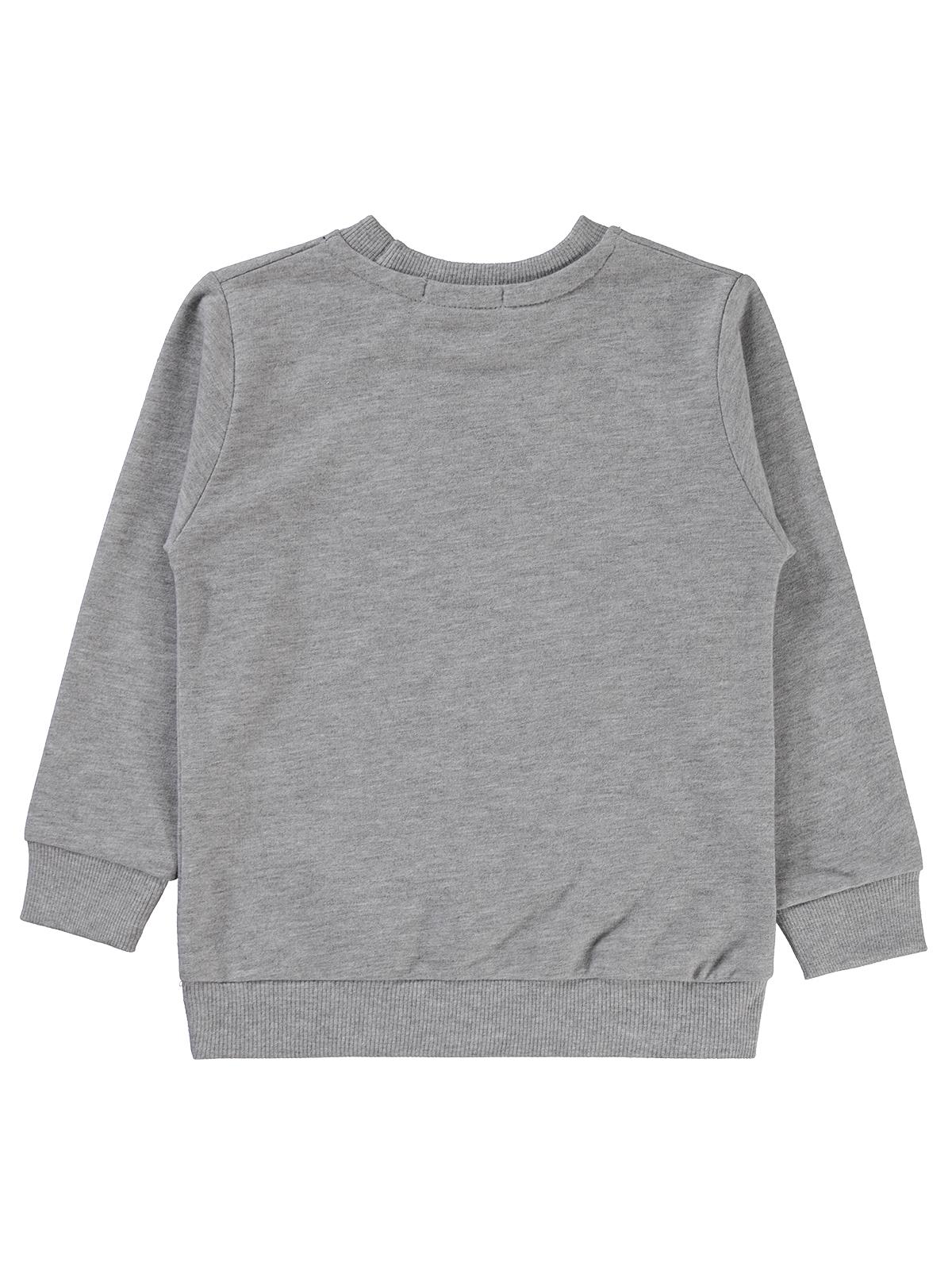 Civil Erkek Çocuk Street Skate Baskılı Sweatshirt | 2 İp Uzun Kol | Okul Kreş ve Günlük Kullanım - Gri