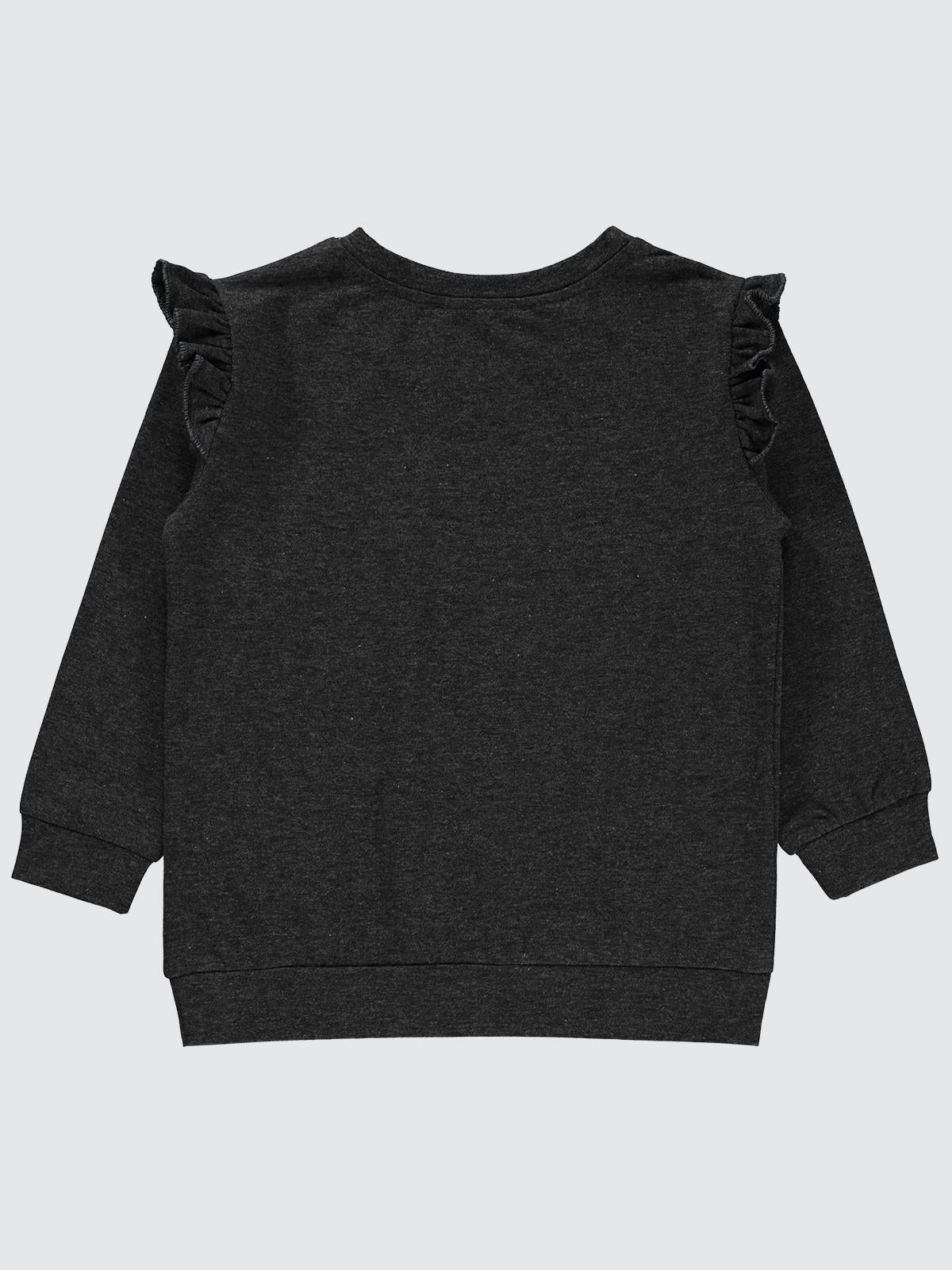 Civil Girls Tavşan Baskılı 2-5 Yaş Sweatshirt - Gri