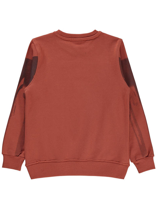 Pierre Cardin Baskılı 10-12 Yaş Sweatshirt - Turuncu