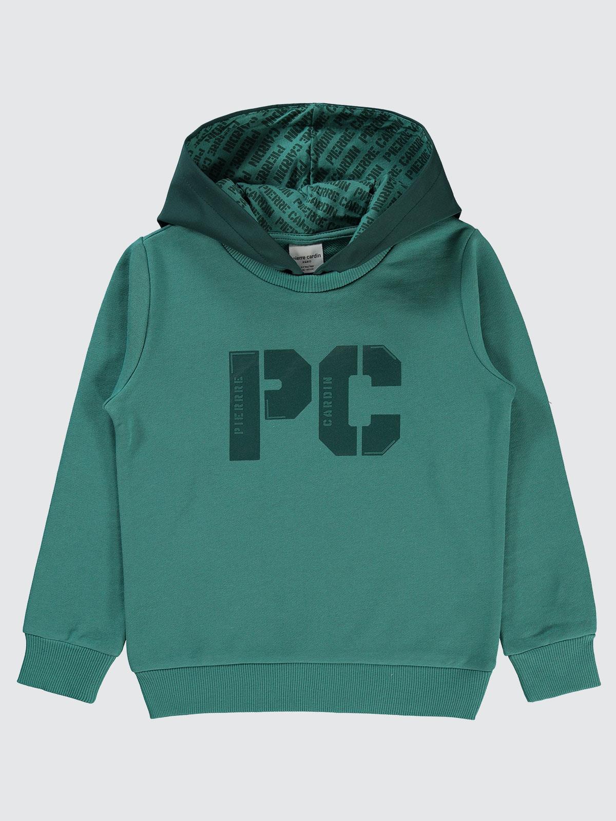 Pierre Cardin PC Baskılı 10-12 Yaş Sweatshirt - Yeşil