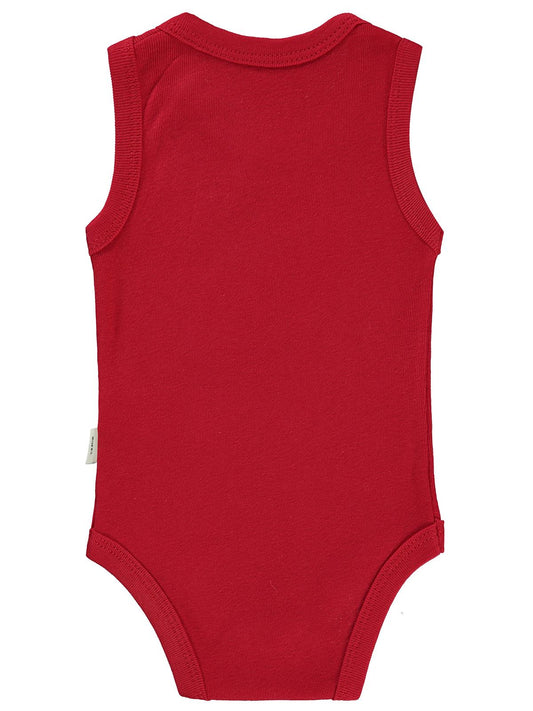 Civil Baby Dinozor Baskılı 1-36 Ay Çıtçıtlı Badi - Kırmızı