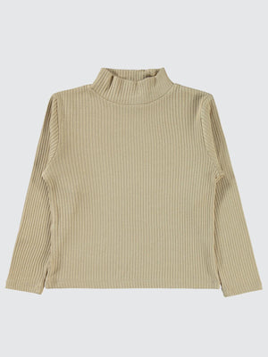 Pierre Cardin Sweatshirt | Viskoz Uzun Kol Balıkçı Yaka | Okul Kreş ve Günlük Kullanım - Bej