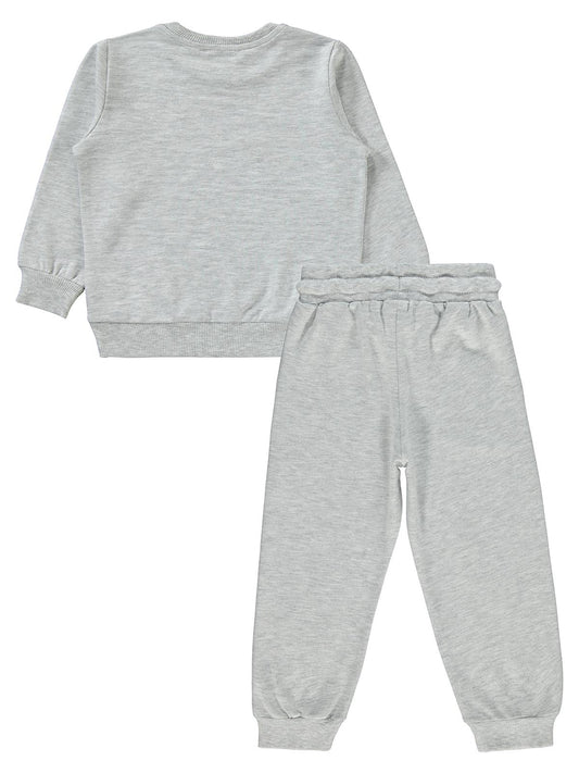 Civil Erkek Çocuk Unisex Basic Eşofman Takımı | 2 İp - 2 İp Uzun Kol | Okul Kreş ve Günlük Kullanım - Gri