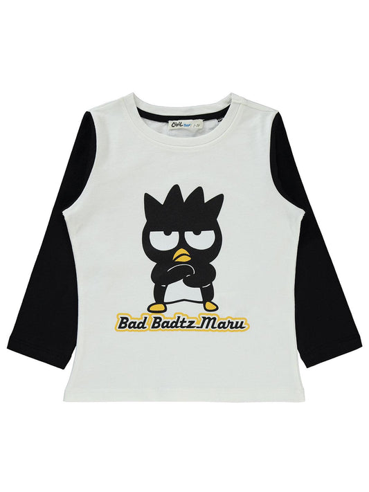 Civil Erkek Çocuk Sanrio Bad Badtz Maru Sweatshirt | Süprem Uzun Kol | Okul Kreş ve Günlük Kullanım - Ekru