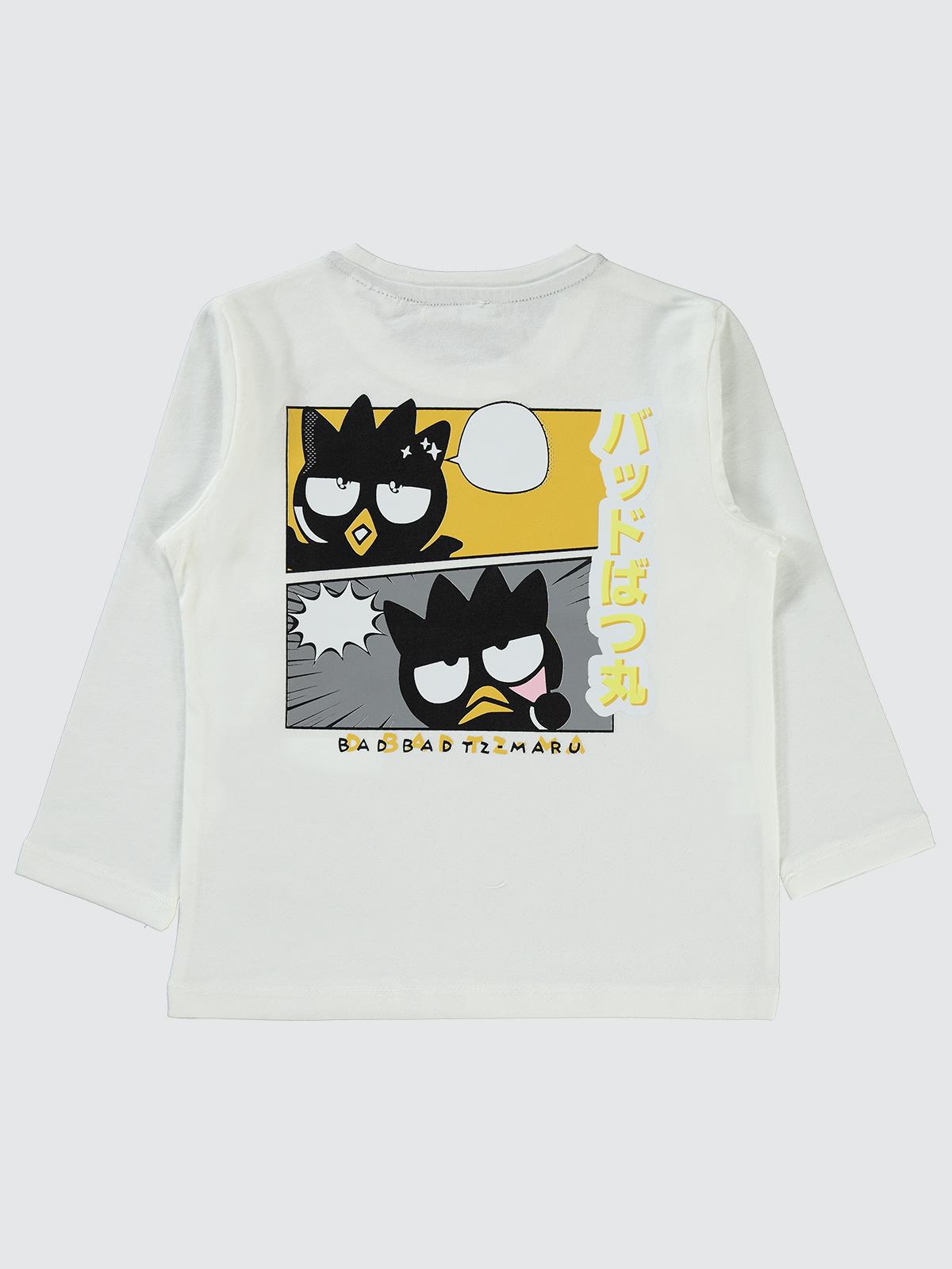 Civil Erkek Çocuk Sanrio Bad Badtz Maru Sweatshirt | Süprem Uzun Kol | Okul Kreş ve Günlük Kullanım - Ekru