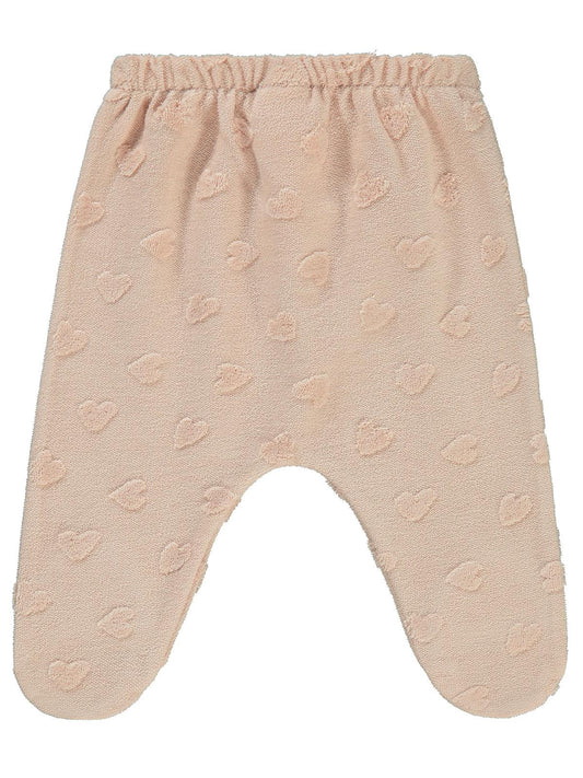 Civil Baby Kalp Jakarlı 1-6 Ay Tek Alt Bebe - Pudra