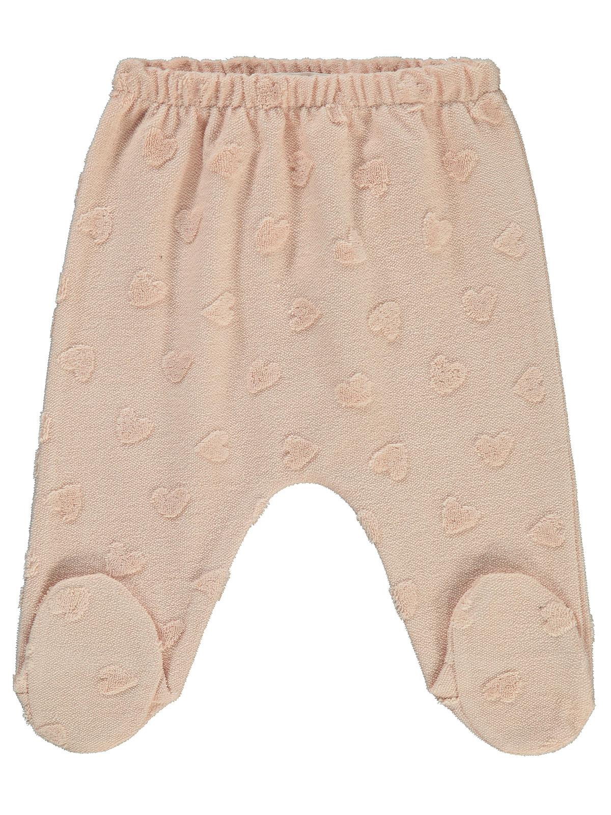 Civil Baby Kalp Jakarlı 1-6 Ay Tek Alt Bebe - Pudra