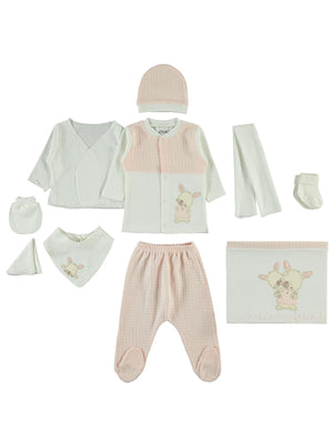 Civil Baby Kız Bebek Zıbın Setleri  - Pudra