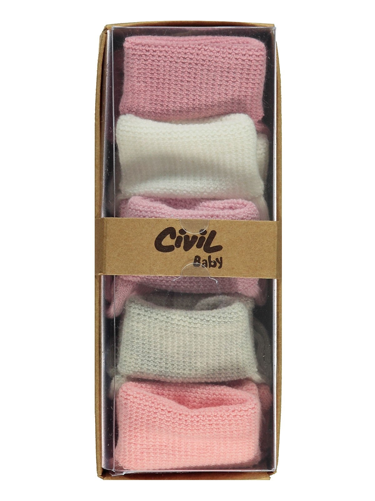 Civil Baby Basic 5'li Kutulu 6-12 Ay Bebek Kız Çorap Set