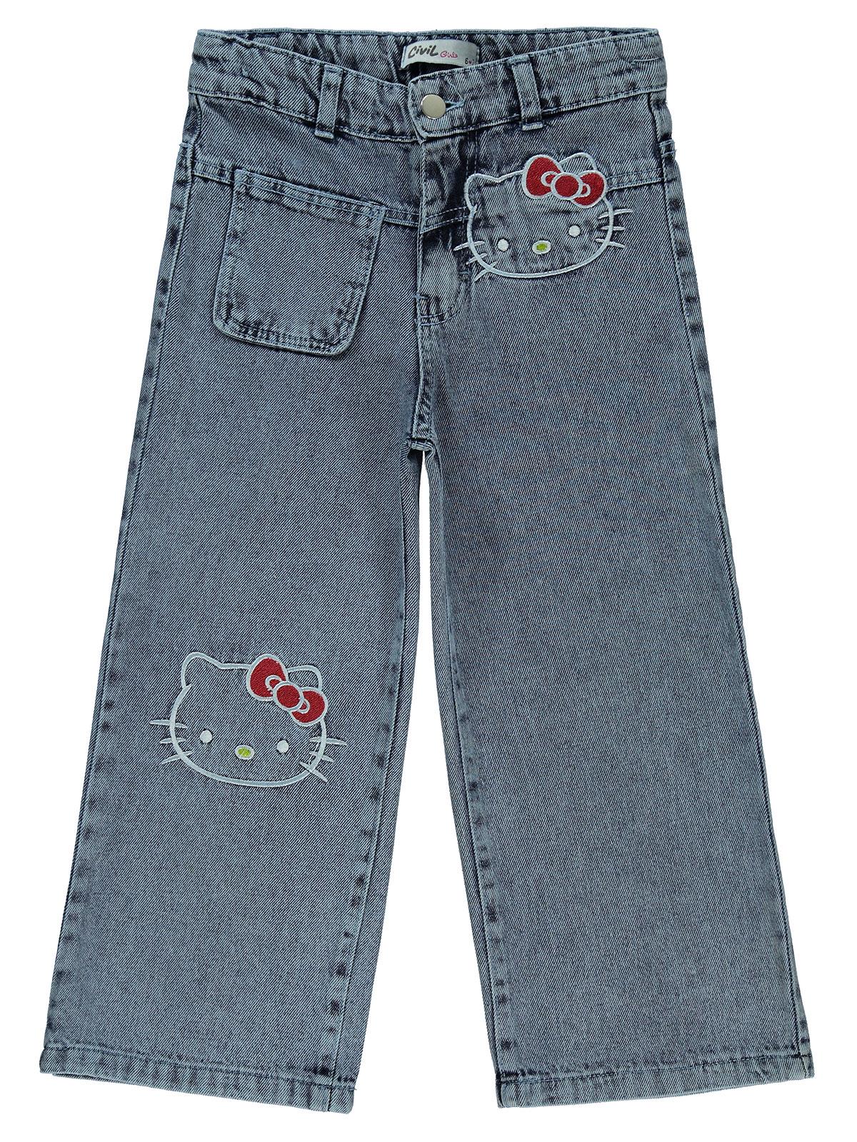Hello Kitty 6-9 Yaş Pantolon - Mavi