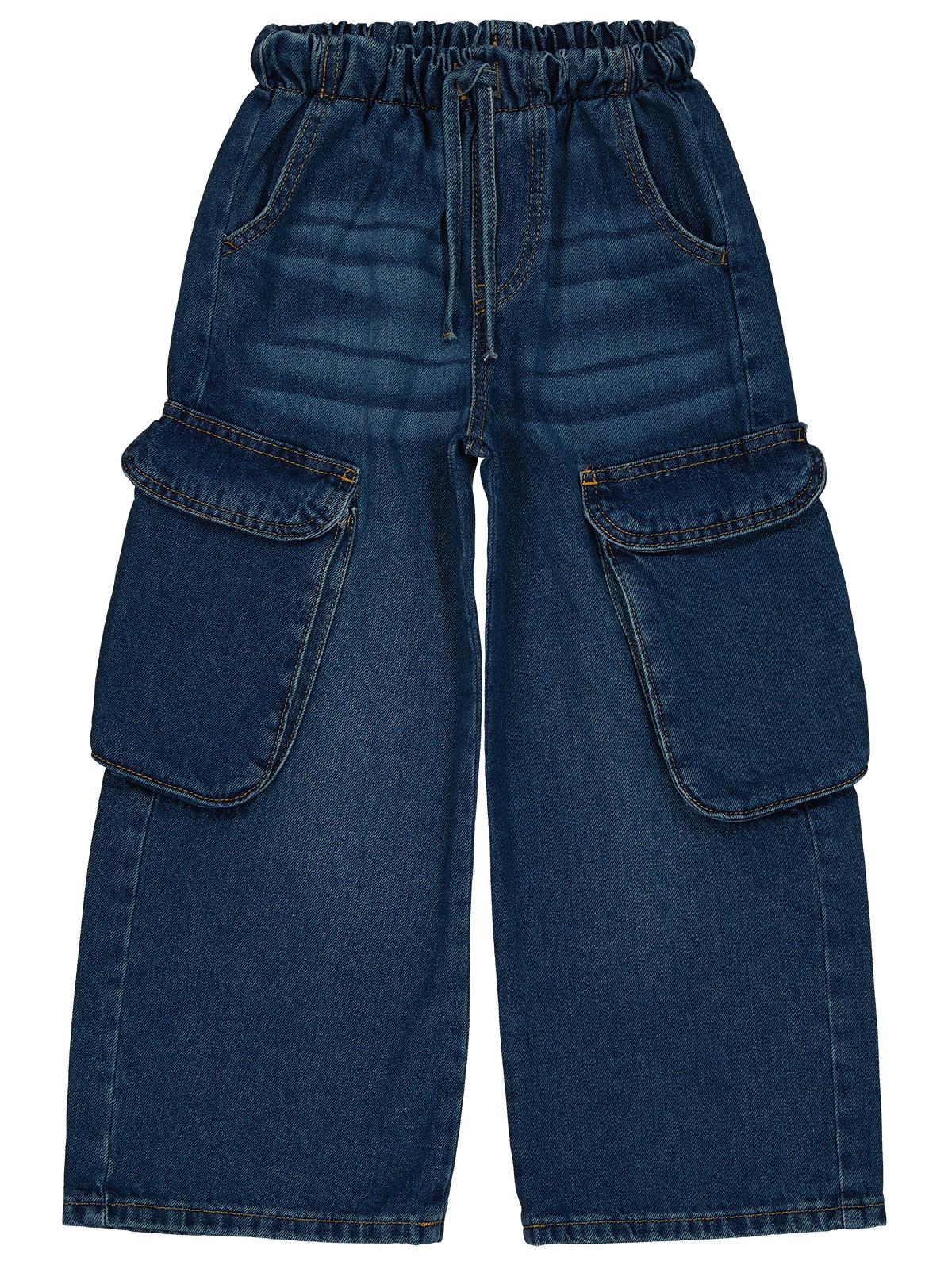 Civil Girls Büyük Cepli  6-9 Yaş Pantolon - Mavi