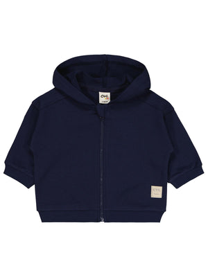 Civil Baby Civil Basic Timeless Kapüşonlu 6-18 Ay Hırka - Lacivert