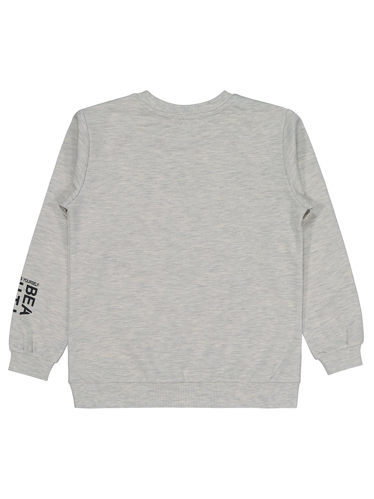 Civil Kız Çocuk Basic Sweatshirt | 2 İp Uzun Kol Bisiklet Yaka | Okul Kreş ve Günlük Kullanım - Ekru