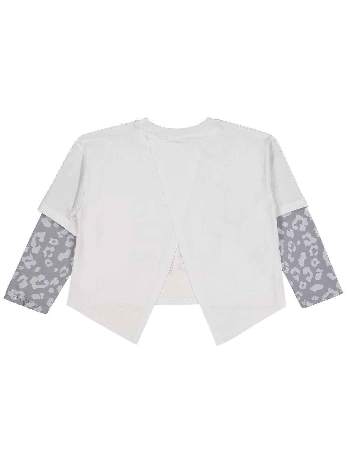 Civil Girls Leopar 6-9 Yaş Sweatshirt - Beyaz