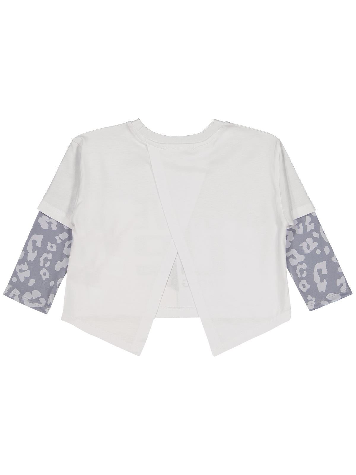 Civil Girls Leopar 2-5 Yaş Sweatshirt - Beyaz