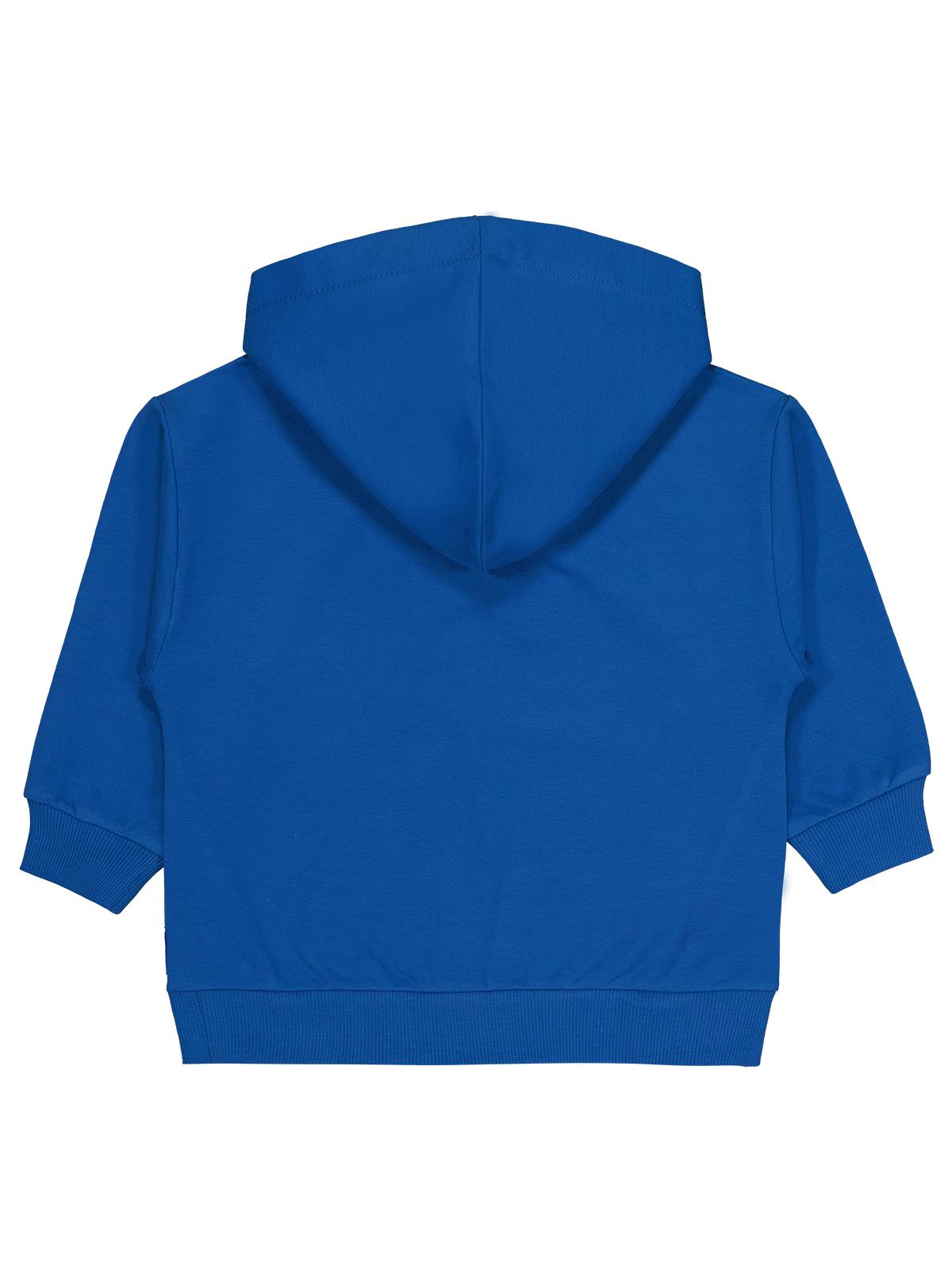 Civil Erkek Çocuk Cvl Team Etiketli Sweatshirt | Fırçalı 2 İp | Okul Kreş ve Günlük Kullanım - Mavi