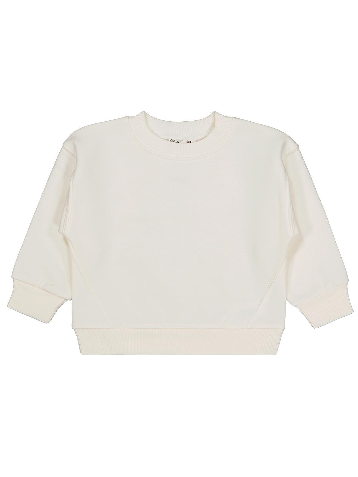 Civil Girls Düz 2-5 Yaş Sweatshirt - Ekru