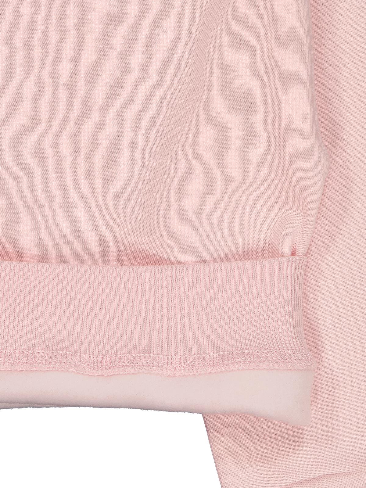 Civil Kız Çocuk Düz Sweatshirt | 3 İp Uzun Kol Bisiklet Yaka | Okul Kreş ve Günlük Kullanım - Pembe
