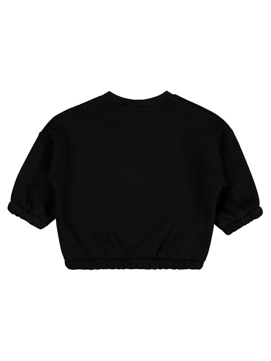 Civil Baby Kalp Nakışlı Basic 6-18 Ay Sweatshirt - Siyah