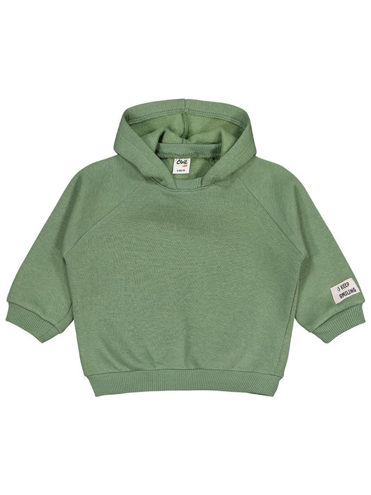 Civil Baby Keep Smiling Etiketli Basic 6-18 Ay Sweatshirt - Yeşil