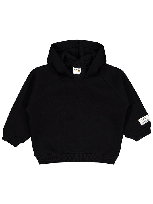 Civil Baby Keep Smiling Etiketli Basic 6-18 Ay Sweatshirt - Siyah