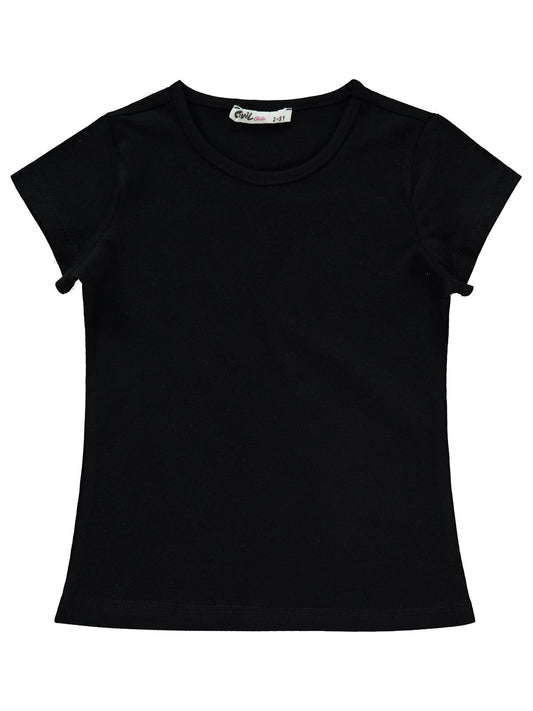Civil Girls Basic 2-5 Yaş Tişört - Siyah