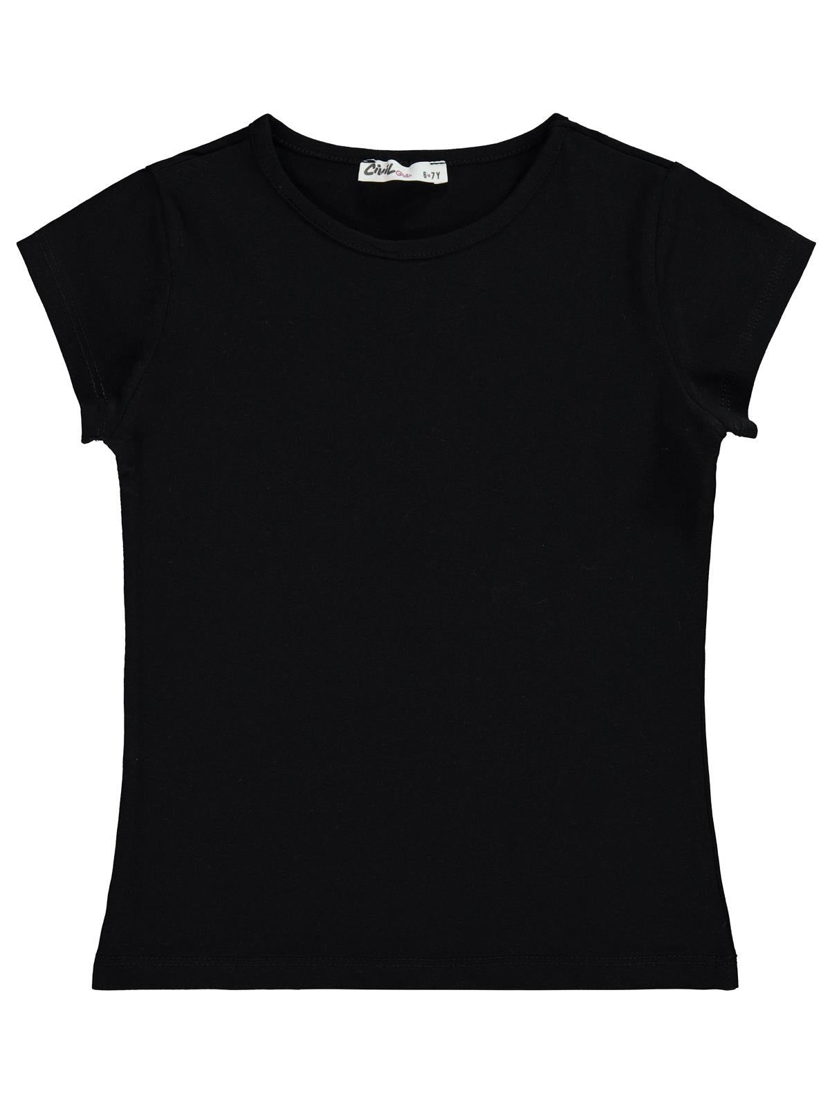 Civil Girls Basic 6-9 Yaş Tişört - Siyah
