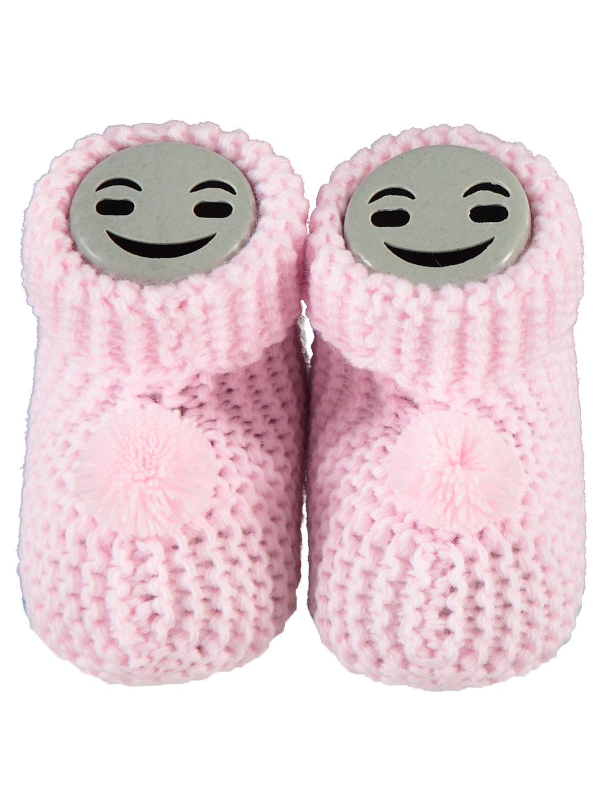 Misket Triko Ponpon Patik - Pembe