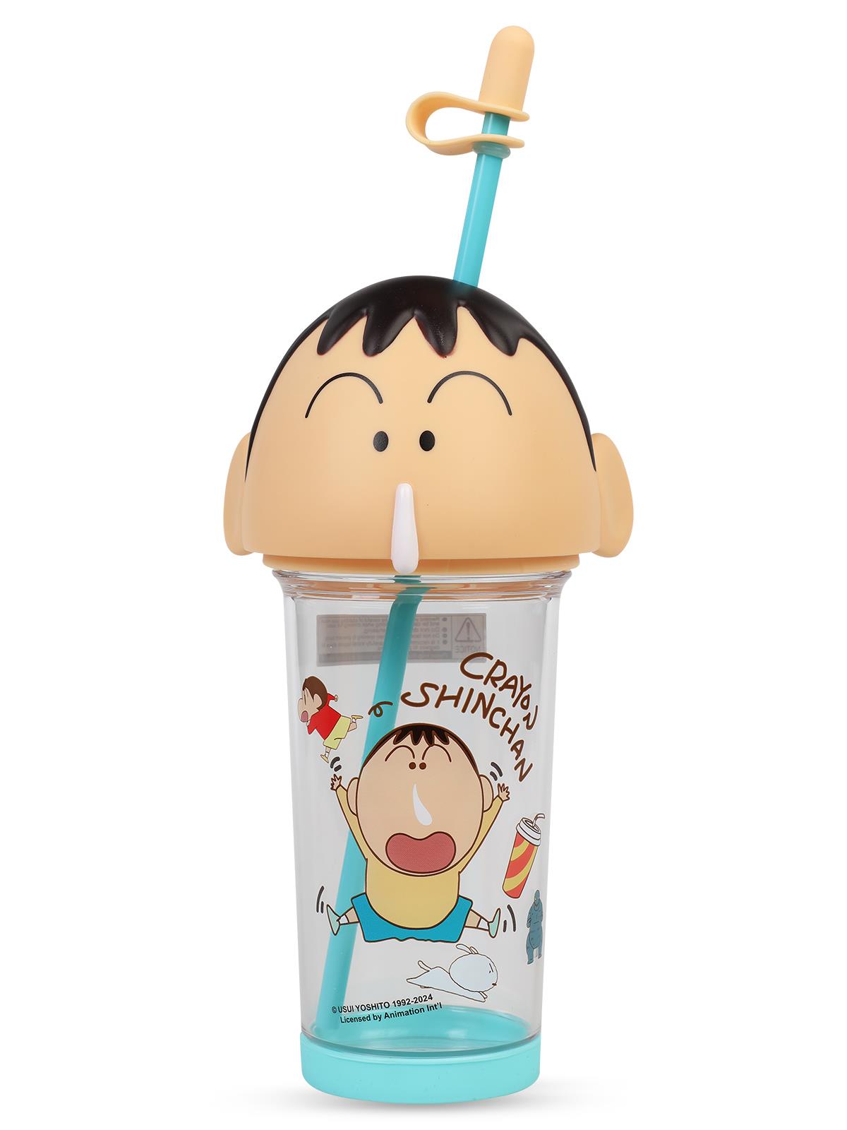 Vagonlife Crayon Shinchan Pipetli Matara 500 ml - Mavi