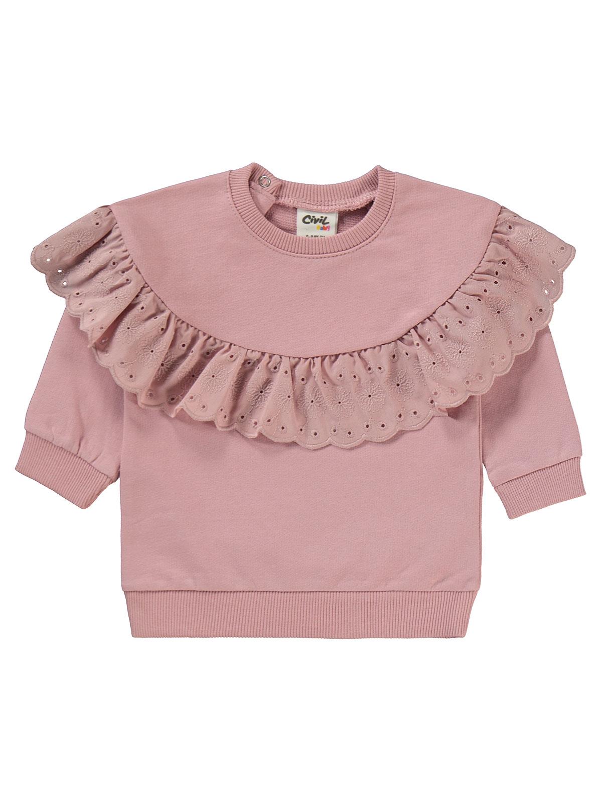 Civil Baby Brodeli 6-18 Ay Takım - Pembe