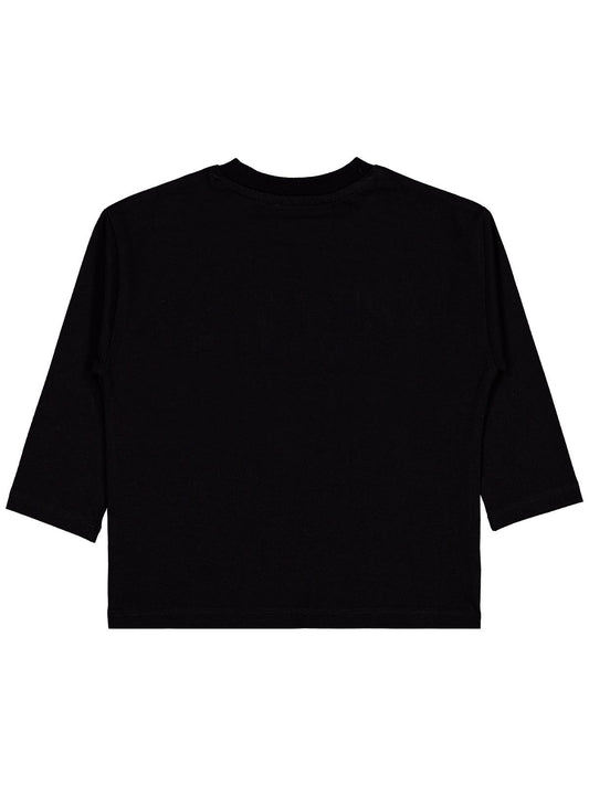 Civil Erkek Çocuk Skate Gofre Baskılı Sweatshirt | Süprem Uzun Kol | Okul Kreş ve Günlük Kullanım - Siyah