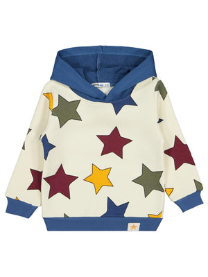 Civil Boys Renkli Yıldız Baskılı 2-5 Yaş Sweatshirt - Mavi