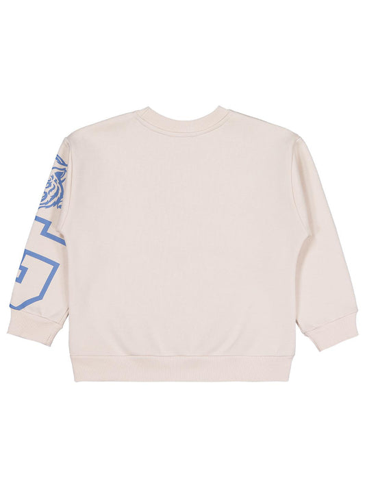 Civil Erkek Çocuk Gıants Baskılı -Etiketli Sweatshirt | 3 İp Uzun Kol | Okul Kreş ve Günlük Kullanım - Bej