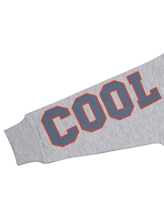 Civil Boys Erkek Çocuk Cool Team Baskılı Sweatshirt | 3 İp Uzun Kol | Okul Kreş ve Günlük Kullanım - Gri