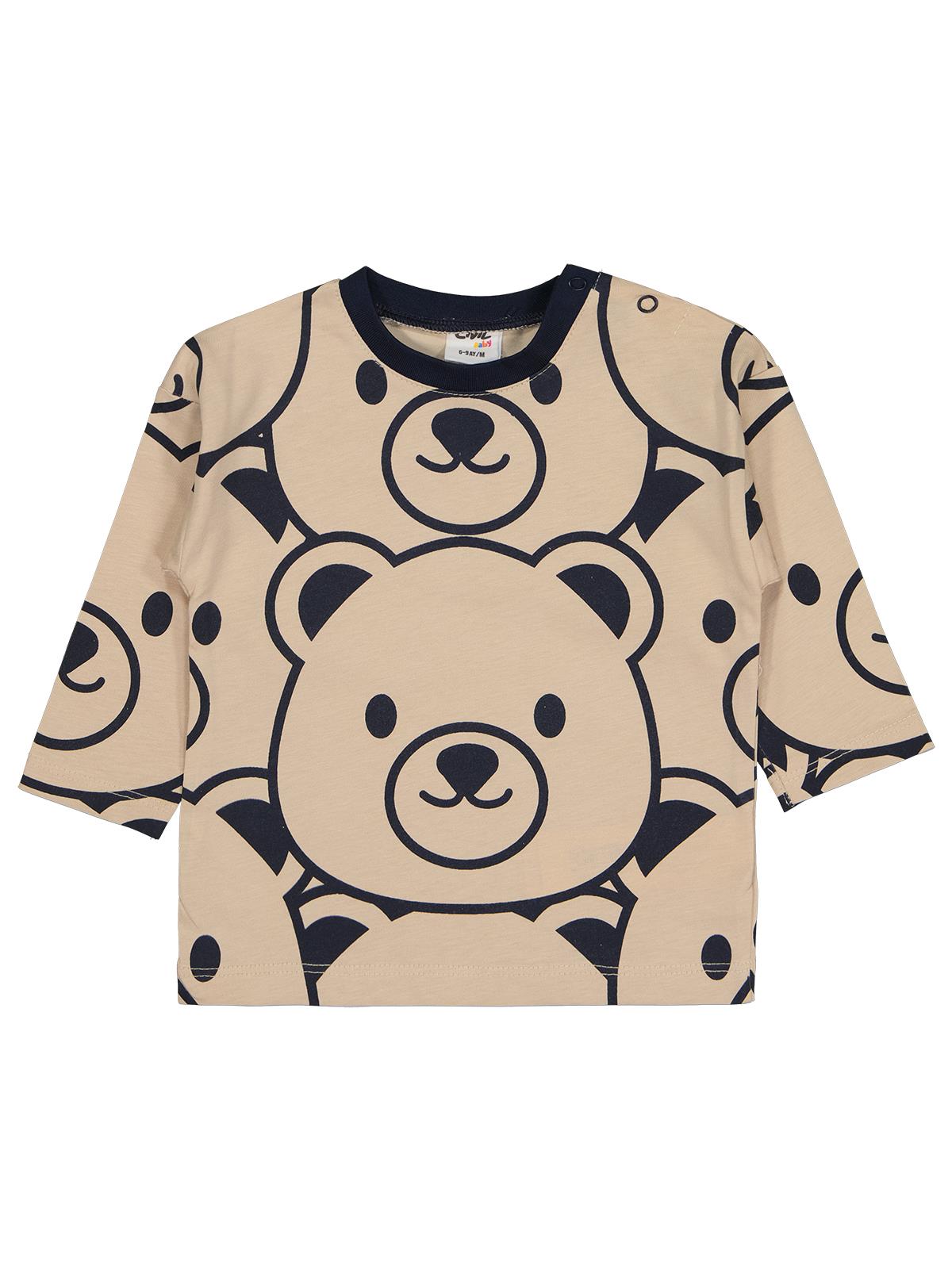 Civil Baby Ayıcıklar Baskılı 6-18 Ay Sweatshirt - Lacivert