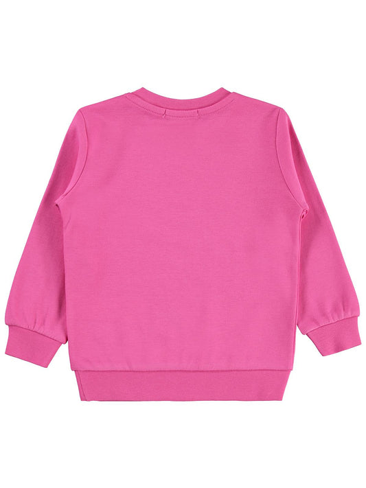 Civil Kız Çocuk Düz Sweatshirt | İnterlok Uzun Kol Bisiklet Yaka | Okul Kreş ve Günlük Kullanım - Pembe