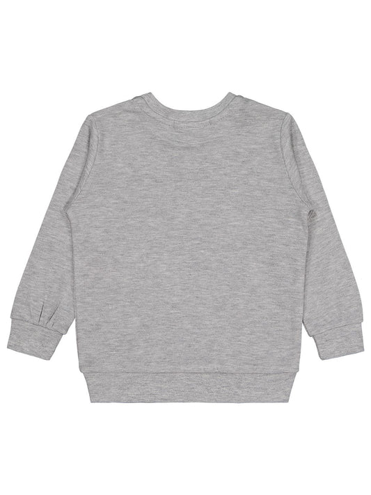 Civil Kız Çocuk Düz Sweatshirt | İnterlok Uzun Kol Bisiklet Yaka | Okul Kreş ve Günlük Kullanım - Gri