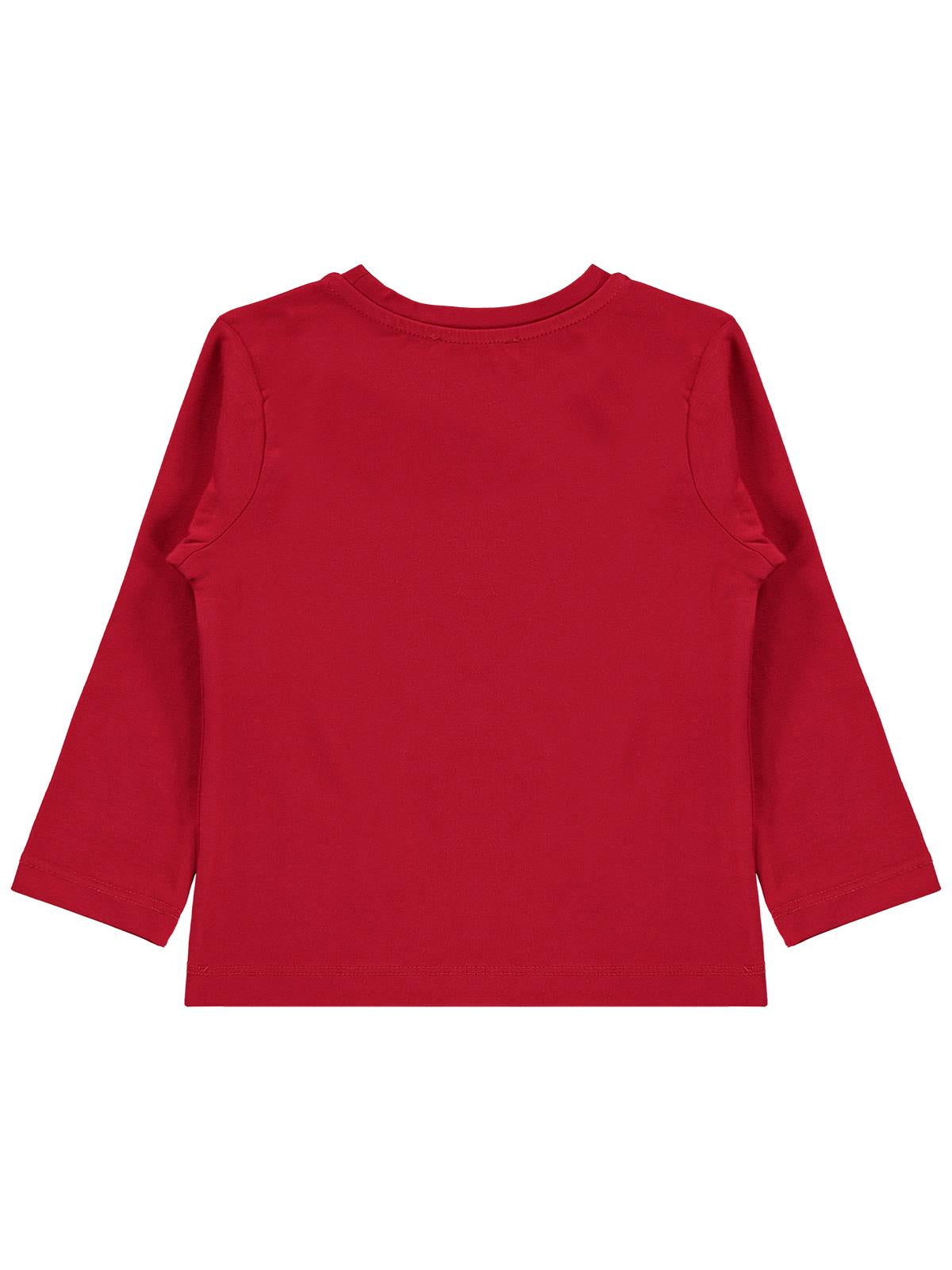 Civil Girls  Kız Çocuk Basic Sweatshirt | Likralı Süprem Uzun Kol | Okul Kreş ve Günlük Kullanım - Kırmızı