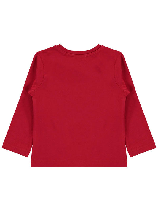 Civil Girls  Kız Çocuk Basic Sweatshirt | Likralı Süprem Uzun Kol | Okul Kreş ve Günlük Kullanım - Kırmızı