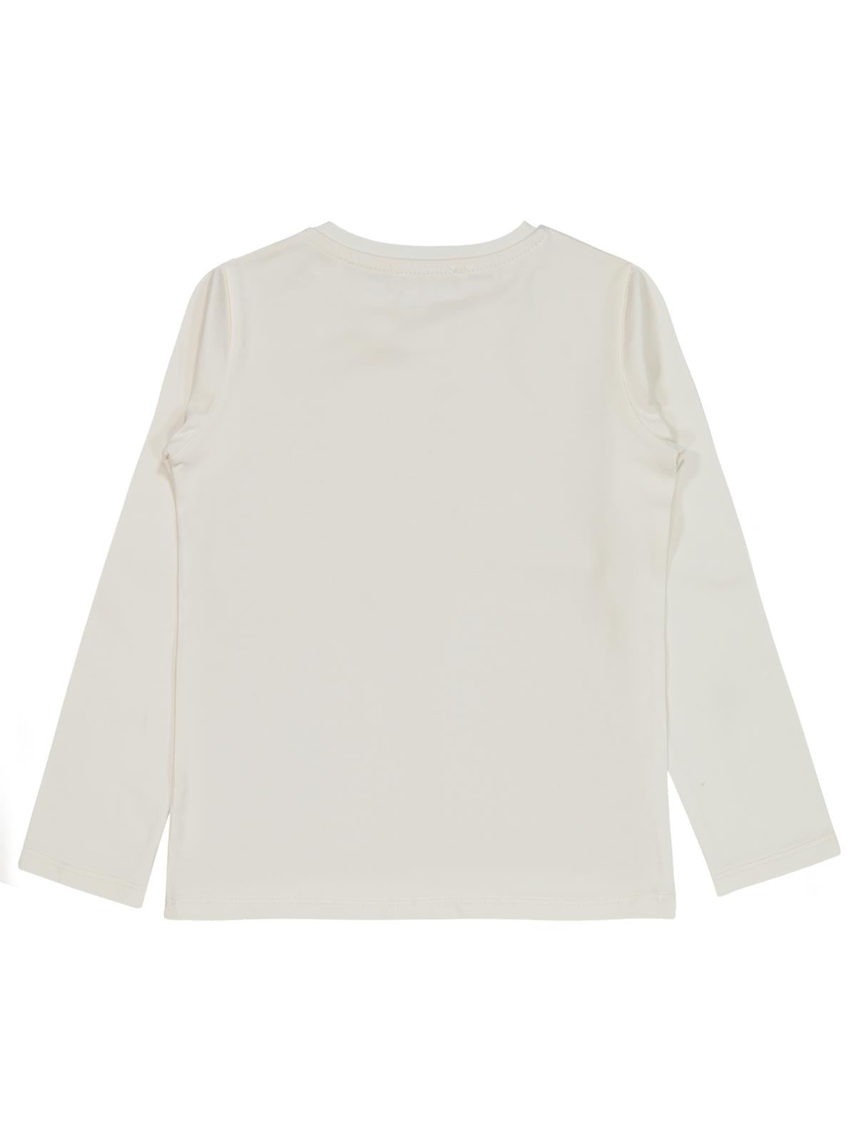 Civil Girls Kız Çocuk Basic Sweatshirt | Likralı Süprem Uzun Kol | Okul Kreş ve Günlük Kullanım - Beyaz
