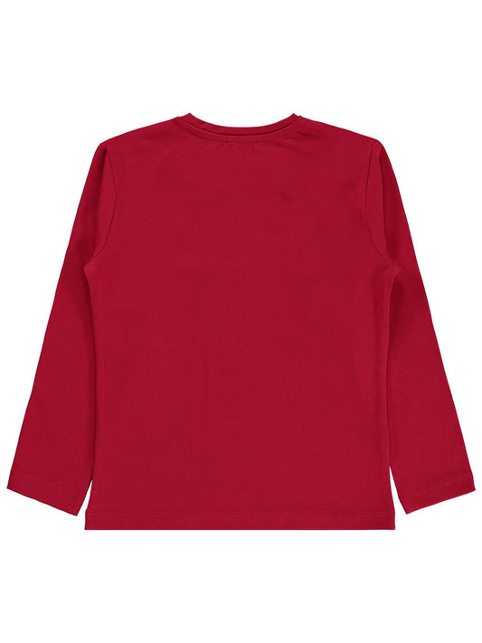 Civil Kız Çocuk Basic Sweatshirt | Likralı Süprem Uzun Kol | Okul Kreş ve Günlük Kullanım - Kırmızı