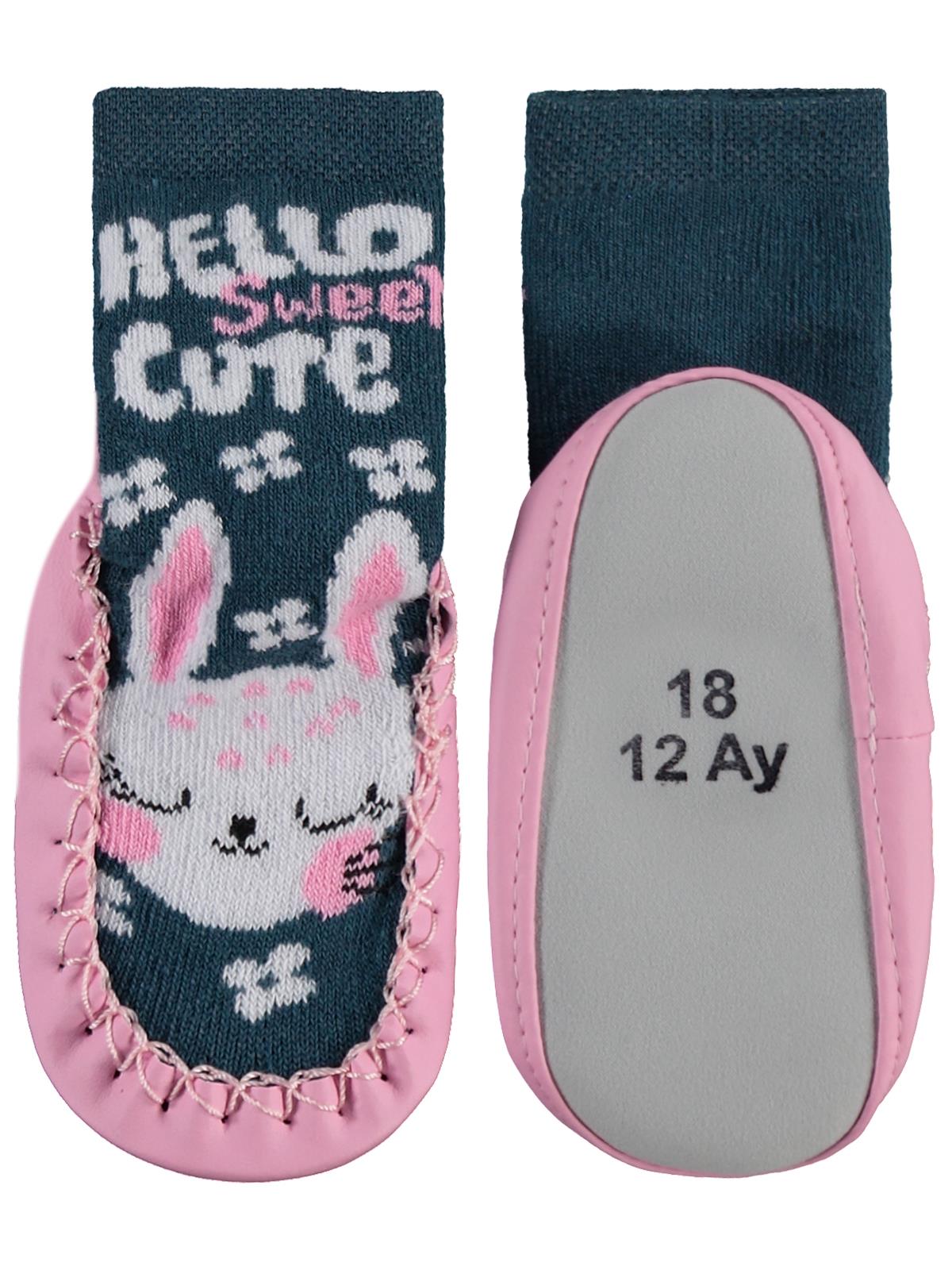 Civil Baby Cute Bebek Kız Havlu Çarık Çorap
